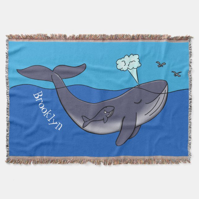 Couverture Caricature de baleine mignonne et de baleine de ve (Devant)