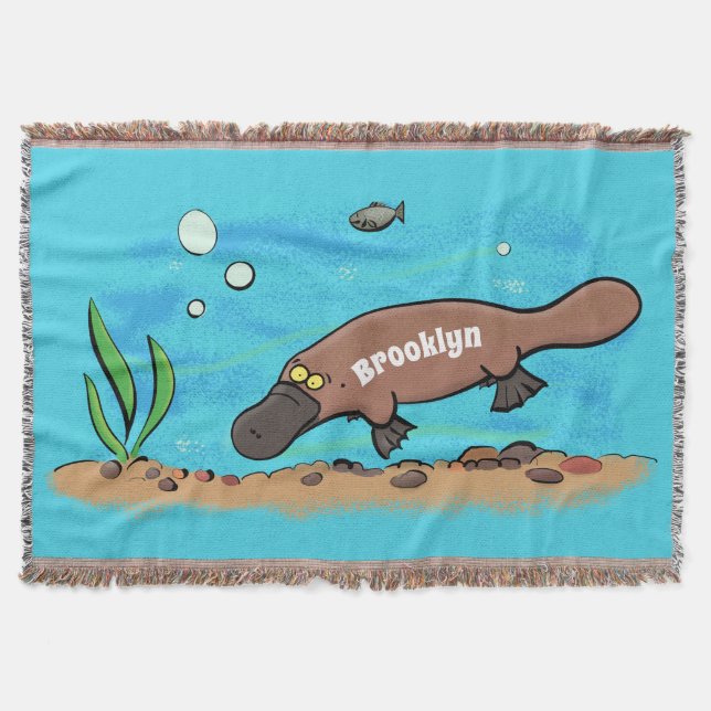 Couverture Caricature de natation de Cute platypus (Devant)