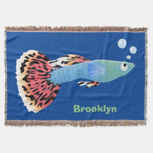 Couverture Caricature de poisson tropical guppy très chic
