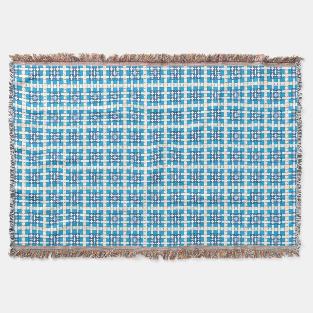 Couverture Carré motif de la mer géométrique moderne (Devant)