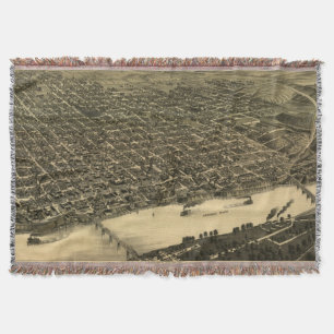 Couverture Carte imagée vintage de Little Rock (1887)