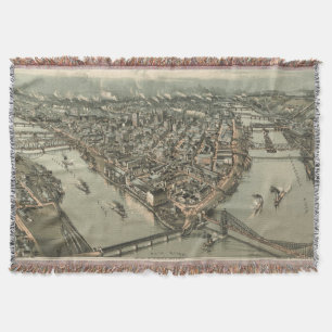 Couverture Carte imagée vintage de Pittsburgh (1902)
