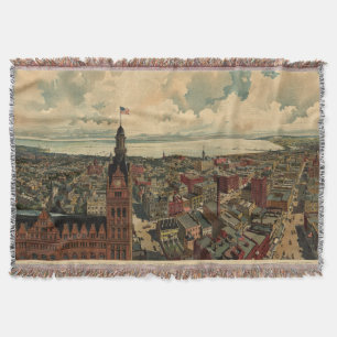 Couverture Carte imagée vintage de WI de Milwaukee (1898)