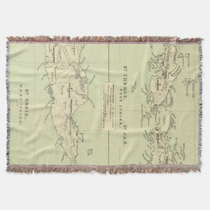 Couverture Carte vintage des Îles Vierges (1853)