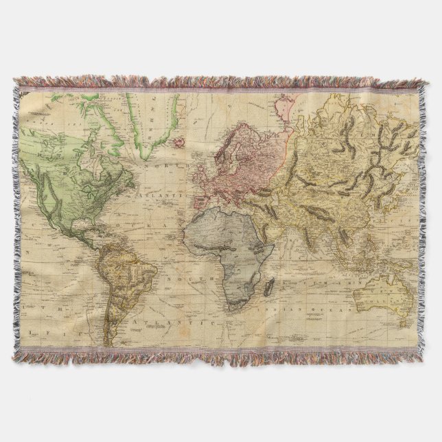 Couverture Carte vintage du monde (1831) (Devant)