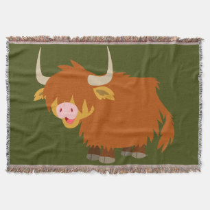 Couverture Cartoon mignon Vache Highland