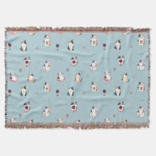 Couverture Cat & Wine Throw Blanket : Conception confortable 