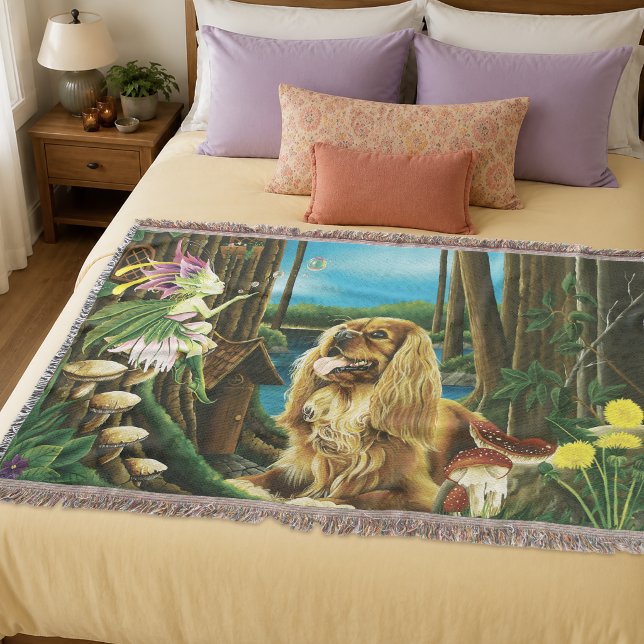 Couverture Cavalier Spaniel Fée Sprite Fantaisiste Joueuse (Créateur téléchargé)