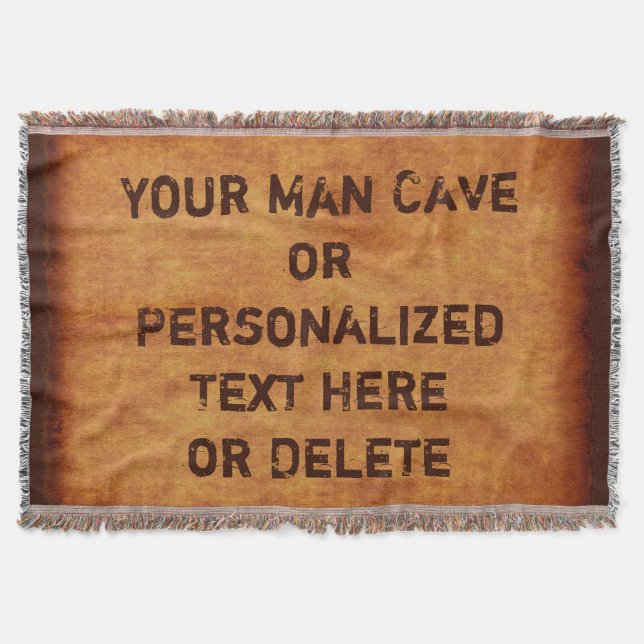 Couverture Cave à homme PERSONNALISÉE avec votre texte (Devant)