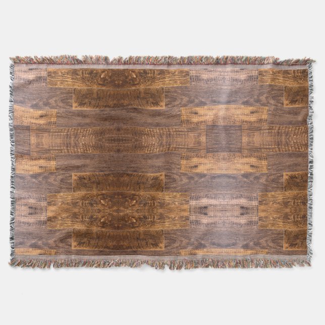 Couverture Cèdre | motif de bois rustique (Devant)