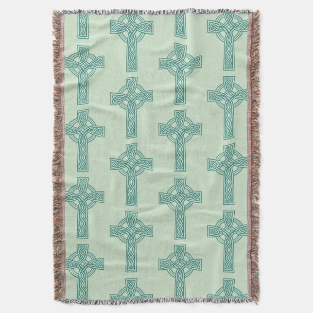 Couverture Céltic Cross Motif Lance Blanket (devant Vertical)