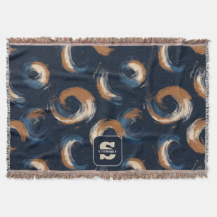 Couverture Cercle bleu et Brown sur Arrière - plan foncé