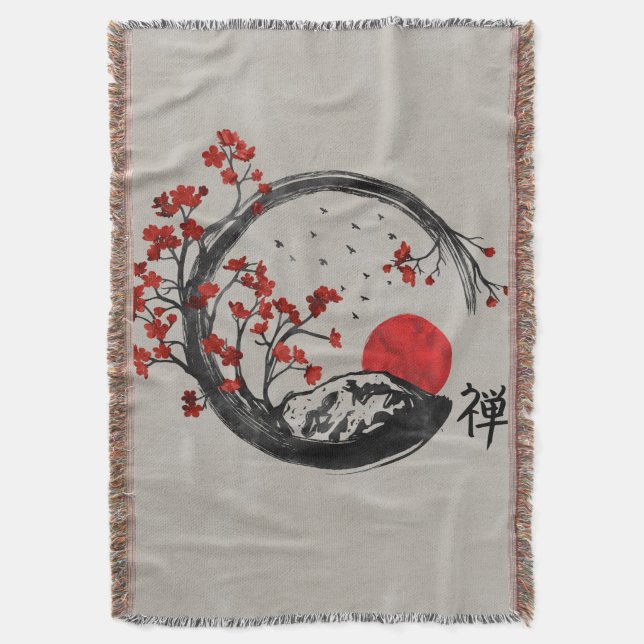 Couverture Cercle d'Enso de zen et branches de Sakura (devant Vertical)