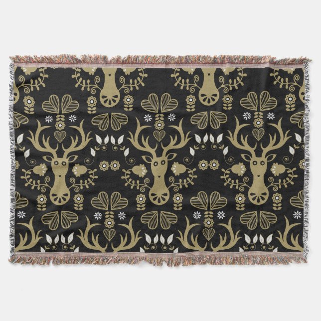 Couverture Cerf d'art populaire scandinave (Devant)