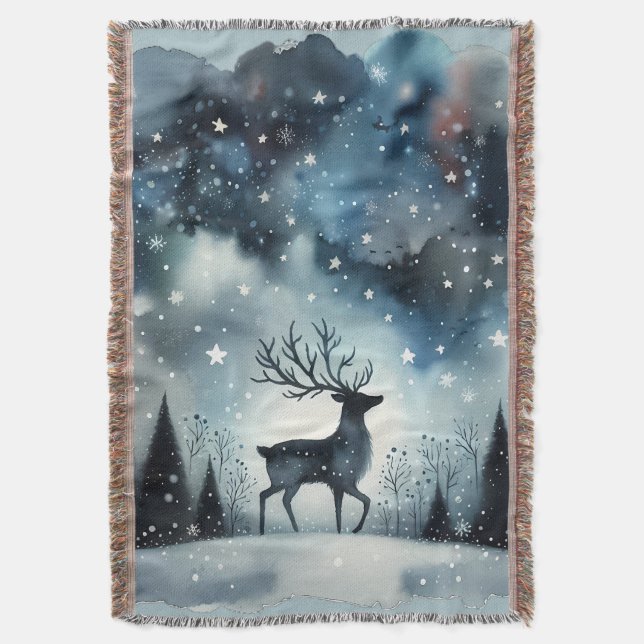 Couverture Cerf de Nuit d'Hiver Étoilé (devant Vertical)