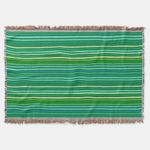Couverture Chalk Stripes - Jade Green et Aqua