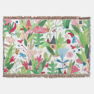Couverture Champs floraux : Aquarelle Maisons Motif