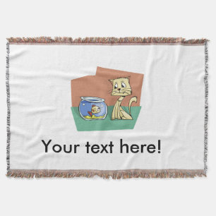 Couverture Chat et cuvette de poisson