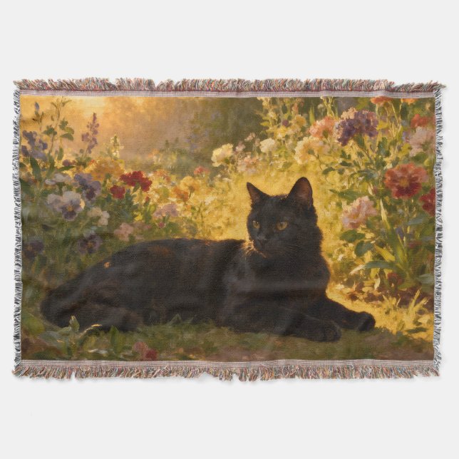 Couverture Chat noir dans les fleurs I (Devant)