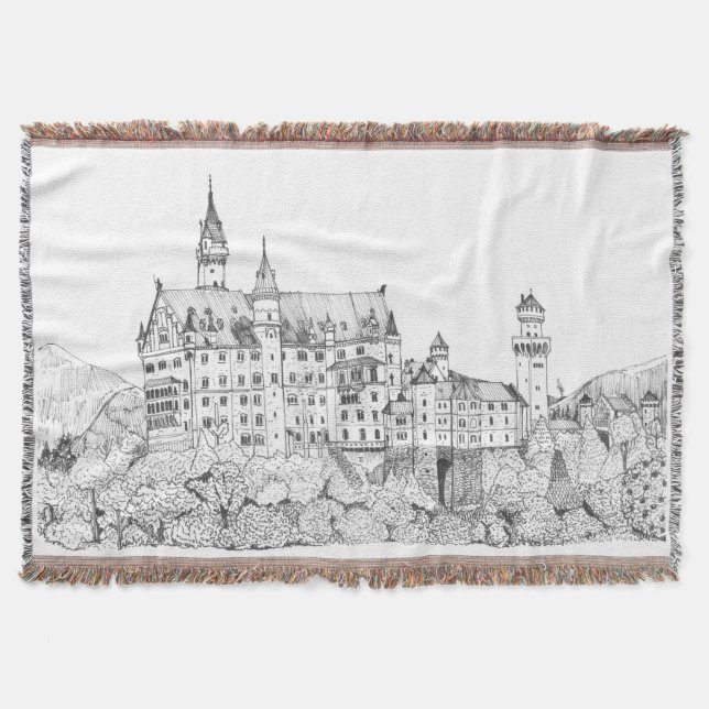 Couverture Château de Neuschwanstein Allemagne Art de ligne (Devant)