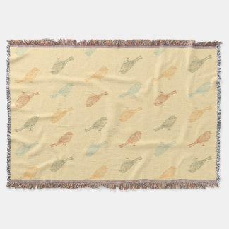 Couverture chaude de jet de motif de Chickadee