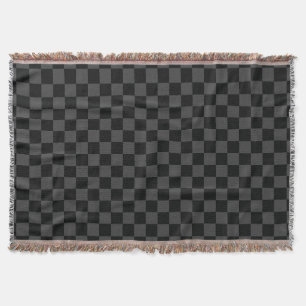 Couverture Chèque en carton noir gris À damiers Carré