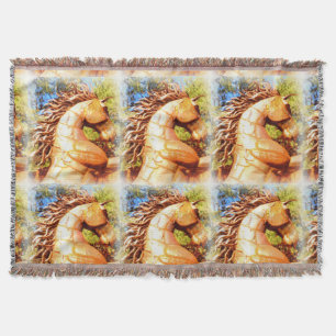 Couverture chevaux cabrés