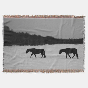Couverture Chevaux sur la neige tbcn