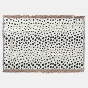 Couverture Chic noir blanc cheetah imprimer motif monogramme
