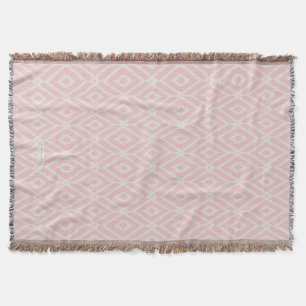 Couverture Chic pastel rose pâle ikat motif de diamants triba