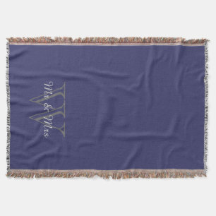 Couverture CHIC THROW_"Mr & Mrs" SUR MONOGRAM