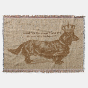 Couverture Chien aux cheveux longs vintage de teckel