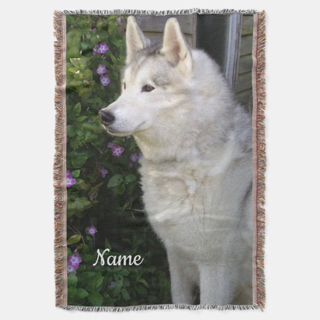 Couverture Chien chiot sibérien Husky (devant Vertical)