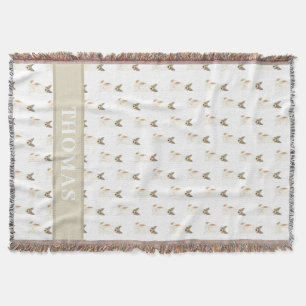 Couverture Chien de chien de garde Heeler (Blanc rouge) rose 