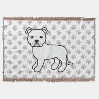 Chien Staffordshire Bull Terrier Anglais Blanc
