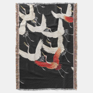 Couverture Chinoiserie Grue volante Zen Kimono minimaliste Ar