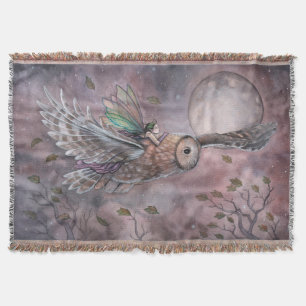 Couverture Chouette volante et fantaisie artistique féerique