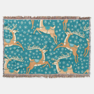 Couverture Christmas Reindeer : Vintage Motif sans couture.