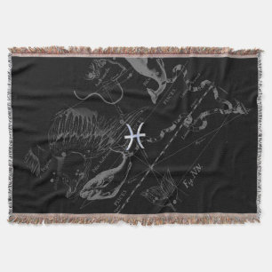 Couverture Chrome Style Pisces Symbole Zodiac sur Hevelius