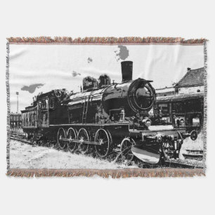 Couverture Circulation sur les rails - Train à vapeur Vintage