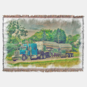 Couverture Citerne Bleue Camion Autoroute Conduite Art Design