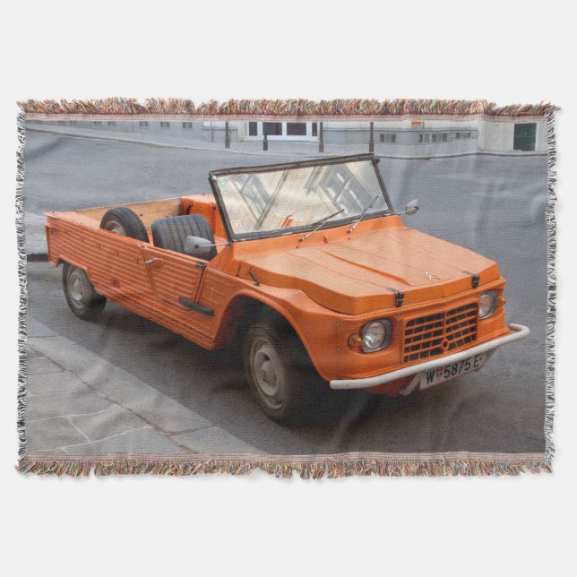 Couverture Citroen orange Mehari (Devant)