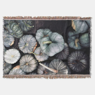 Couverture Citrouilles verts turquoises