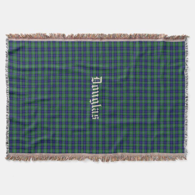 Couverture Clan Douglas Tartan Plaid Cube à lancer sur mesure (Devant)