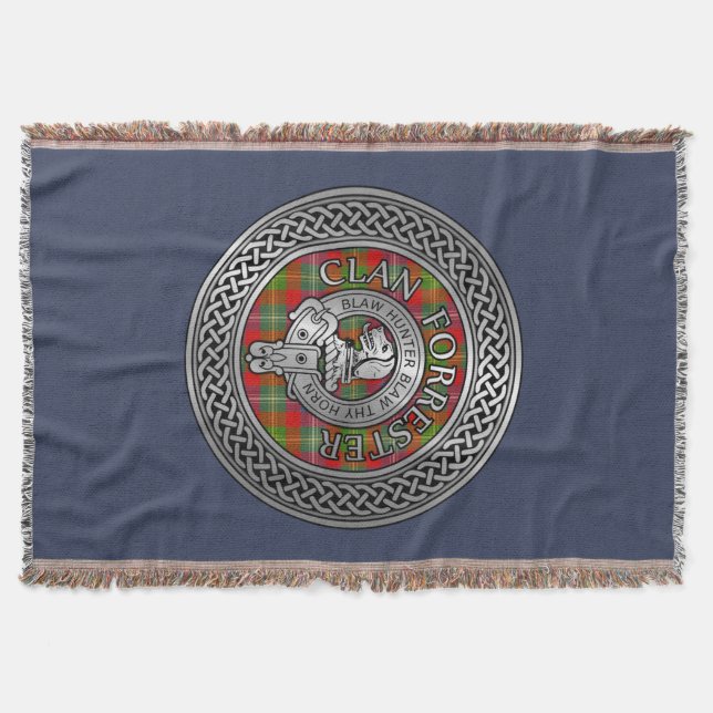 Couverture Clan Forrester | Foster Crest & Tartan Knot (Devant)