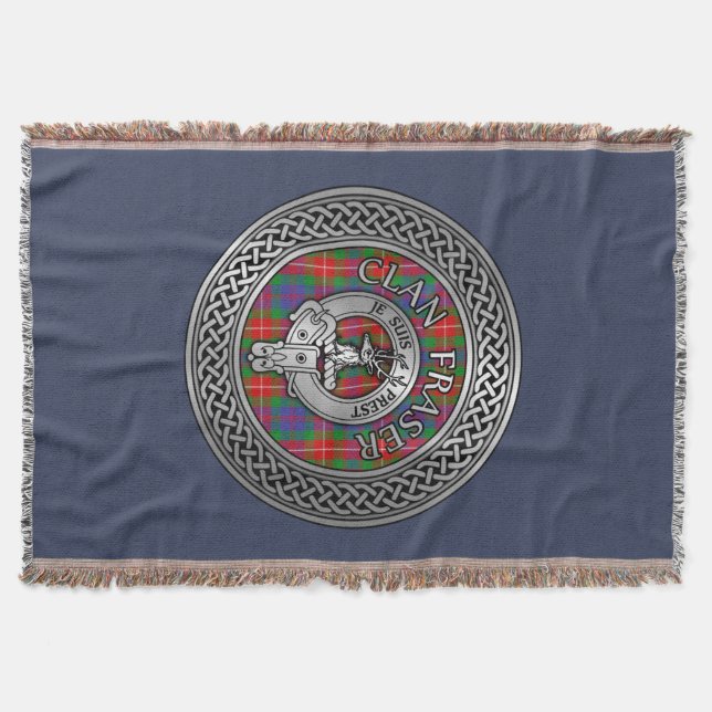 Couverture Clan Fraser Crest & Tartan Knot Lancer la couvertu (Devant)