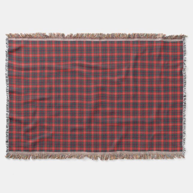Couverture Clan Fraser Rouge et marine Tartan écossais modern (Devant)
