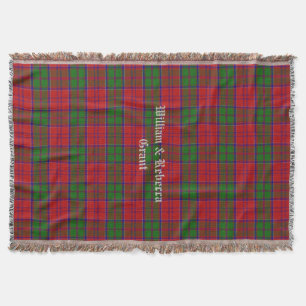 Couverture Clan Grant Tartan Plaid Custom Threading Blanket