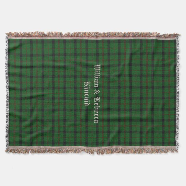 Couverture Clan Kincaid Tartan Plaid Custom Thon Blanket (Devant)