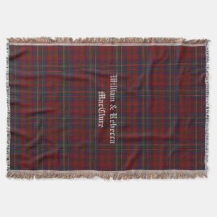 Couverture Clan MacClure Tartan Plaid Custom Throw
